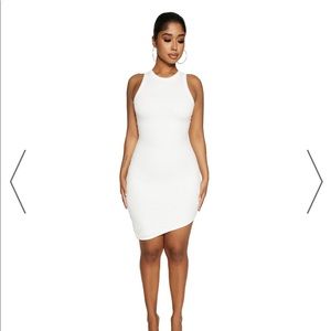 Naked Wardrobe Ribbed  “Knot Today” Dress